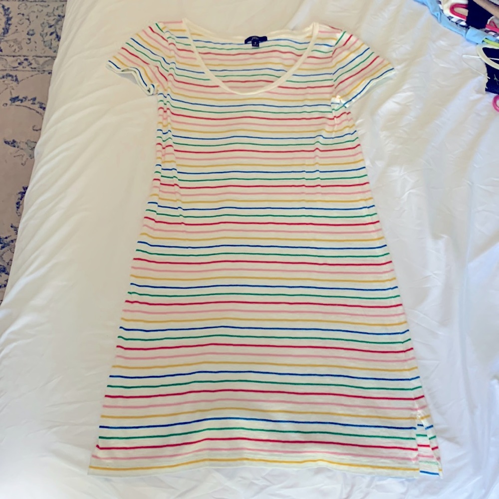 J CREW MULTI STRIPED SUMMER DRESS SIZE SMALL